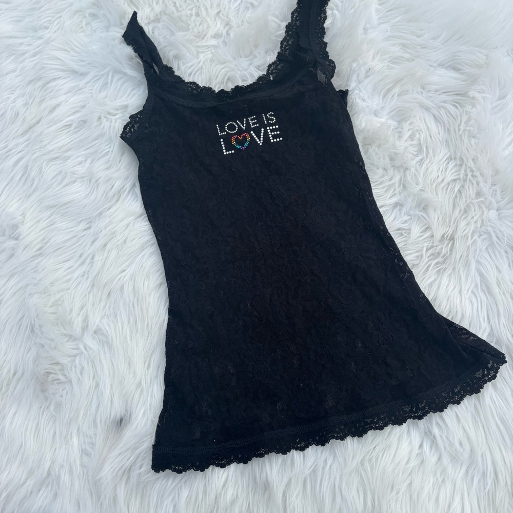Love is Love Rhinestone Lace Top